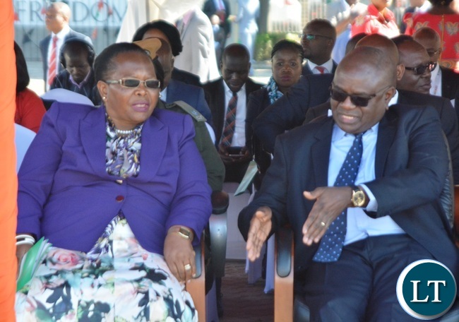 Chief Justice Ireen Mambilima(l) chats with Speaker of the National Assembly Patrick Matibini(r) during the Labour Day Celebration in Lusaka yesterday,01052017.Picture by Ennie Kishiki/Zanis. Chief Justice Ireen Mambilima(l) chats with Speaker of the National Assembly Patrick Matibini(r) during the Labour Day Celebration in Lusaka yesterday,01052017.Picture by Ennie Kishiki/Zanis.