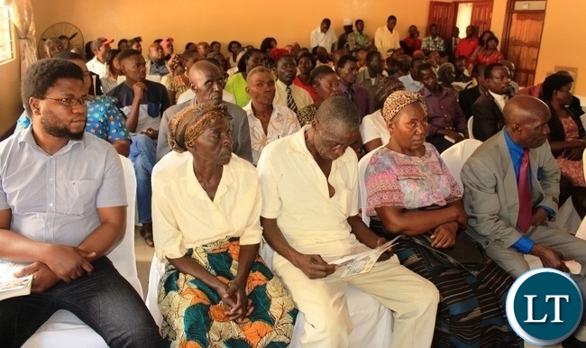 Masaiti residents attend a public hearing by the Parliamentary Committee on Health, Community Development and Social Services