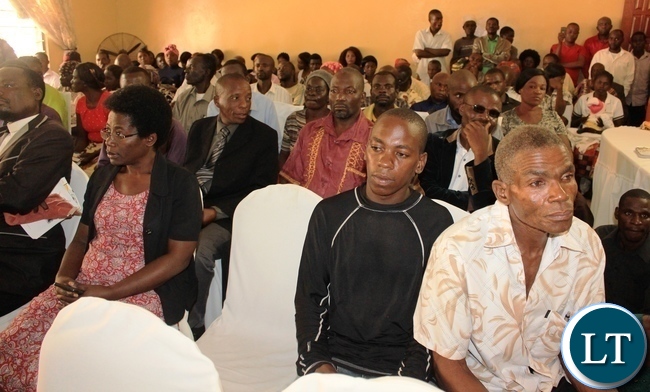 Masaiti residents attend a public hearing by the Parliamentary Committee on Health, Community Development and Social Services