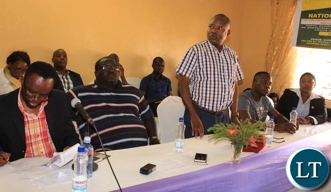 Member of the Parliamentary Committee on Health, Community Development and Social Services and Lukulu Member of Parliament, Dr. Christopher Kalila, dispells myths that family planning causes cancer during a public hearing by the committee in Masaiti District