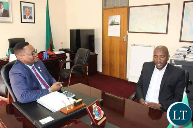 Zambian High Commissioner in Pretoria Emmanuel Mwamba. with South Africa's Democratic Alliance leader Mmusi Maimane during their meeting Zambian High Commissioner in Pretoria Emmanuel Mwamba. with South Africa's Democratic Alliance leader Mmusi Maimane during their meeting