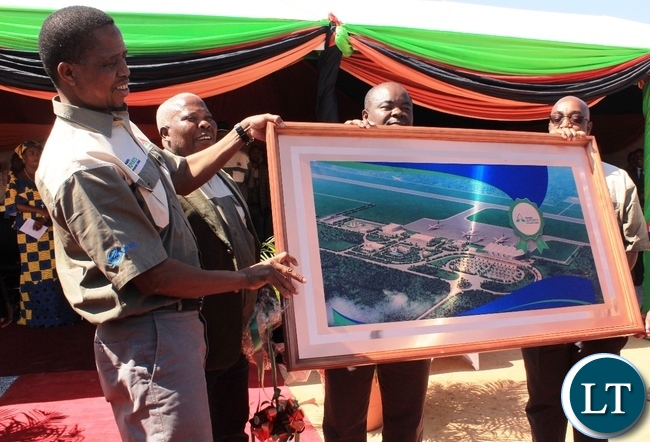 President Edgar Lungu during the Ground breaking ceremony of the New Copperbelt international Airport in Ndola