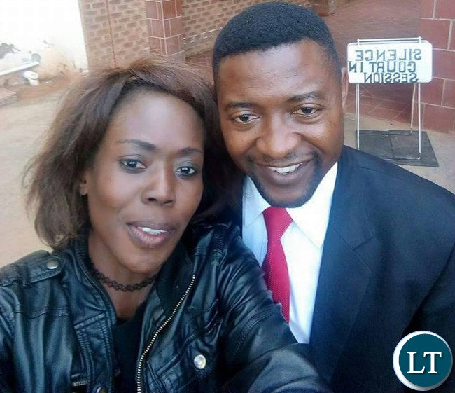 Ms. Clance Zulu with UPND defence lawyer keith mweemba