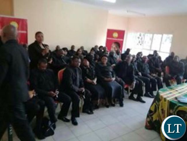 The UPND MPs during a news conference