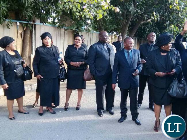 UPND MPs dressed in black in protest at HH's detention