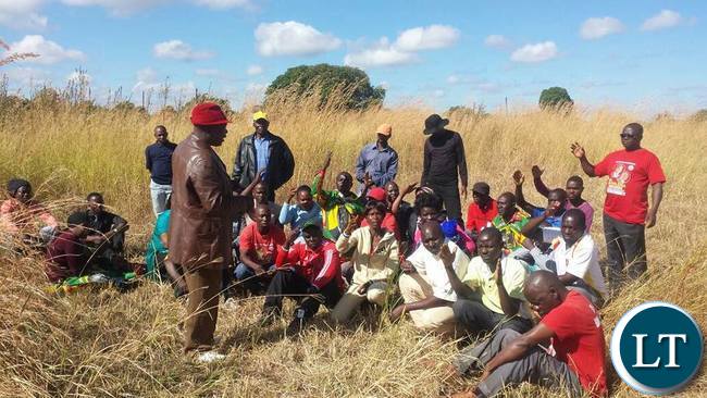 UPND Members meeting in the bush