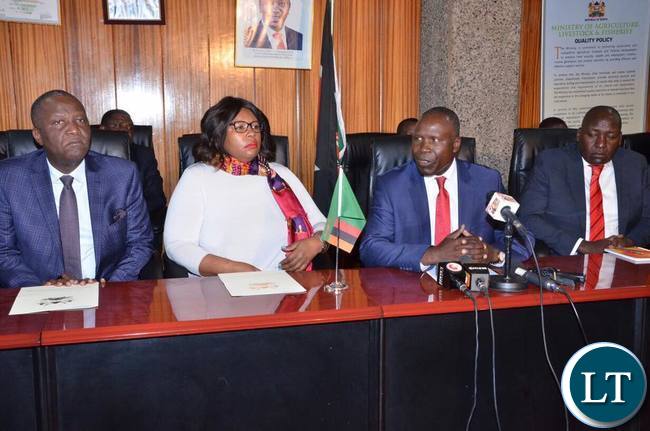 Agriculture Minister Dora Siliya in Kenya with her counterpart Hon Willy Bett