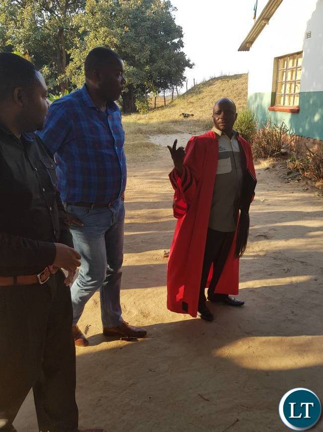 Being welcomed by Chief Machiya at his palace in Mpongwe