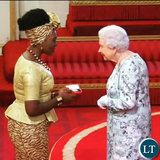 Natasha Salifyanji Kakoma chats with Queen Elizabeth II