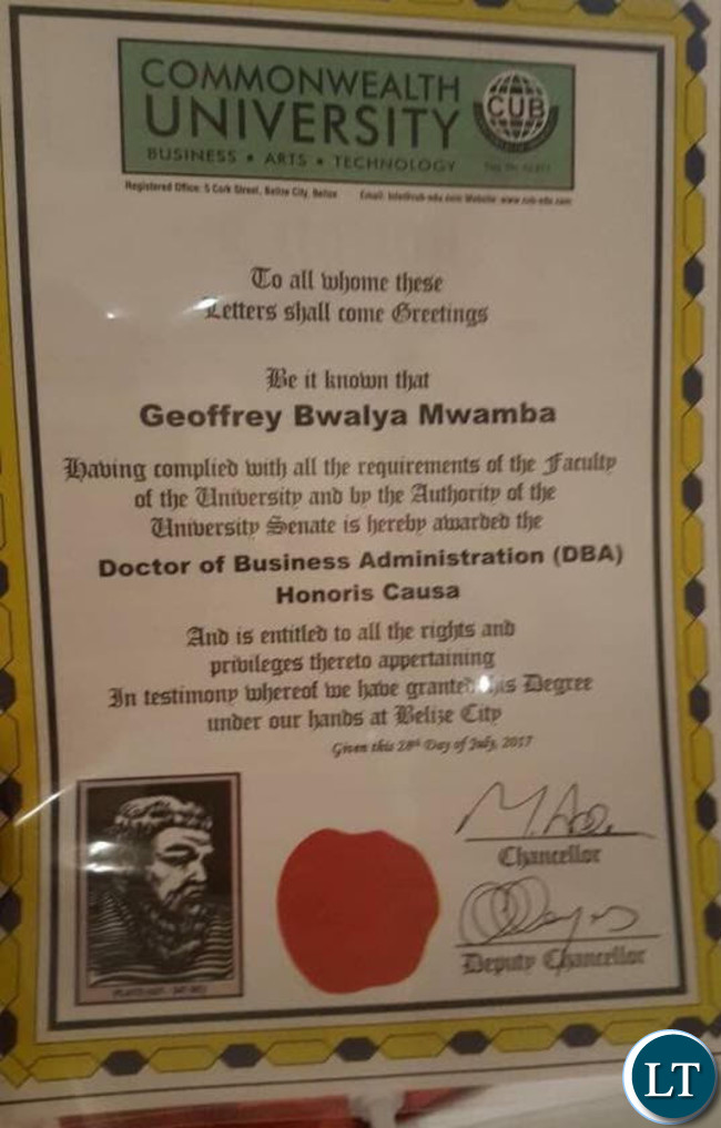 GBM's Degree certification in Business Adminitration
