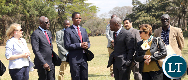 President Edgar Lungu with IFAD President Mr Gilbert Houngbo and His Delegation at State house