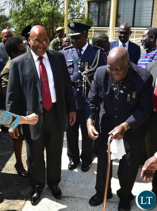 President Zuma sharing a light moment with KK