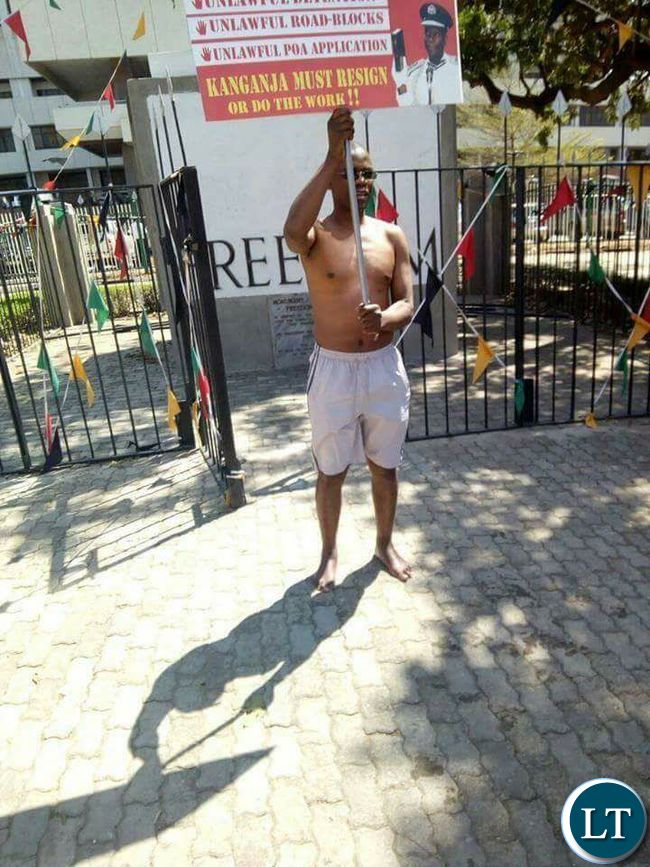 Tayali protesting