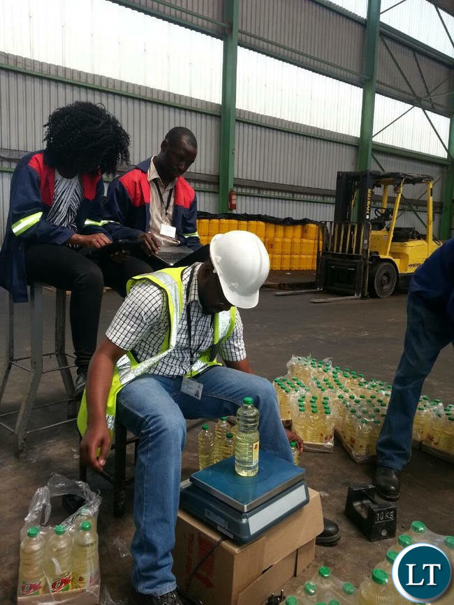 A team of Zambia Weights and Measures Agency inspectors