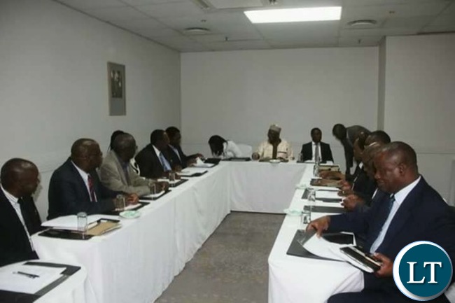 UPND Leadership at the meeting with Commonwealth Special Envoy Gambari