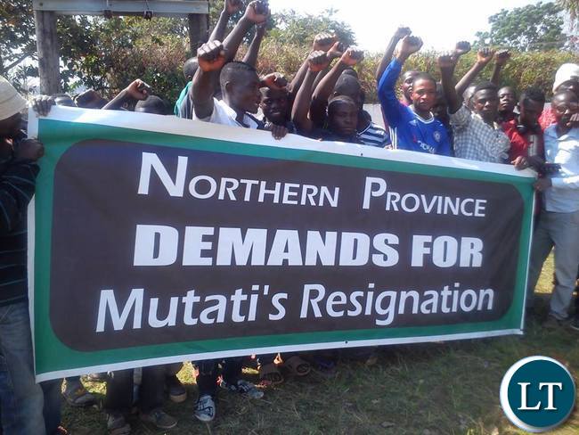 Northern Province protesting against Mutati