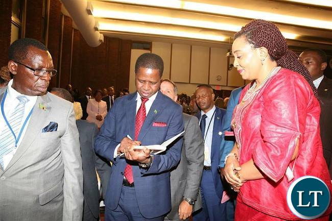 President Edgar Lungu in New York