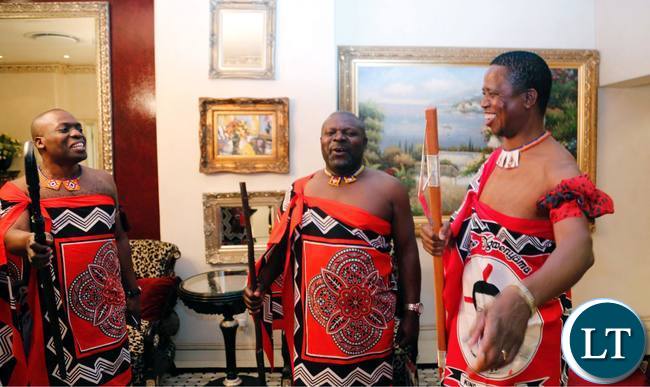 President Edgar Chagwa Lungu and King Mswati III watches the annual reed dance at Ludzidzi arena in Swaziland on Monday,September 3,2017. PICTURE BY SALIM HENRY/STATE HOUSE ©2017 President Edgar Chagwa Lungu and King Mswati III watches the annual reed dance at Ludzidzi arena in Swaziland on Monday,September 3,2017. PICTURE BY SALIM HENRY/STATE HOUSE ©2017