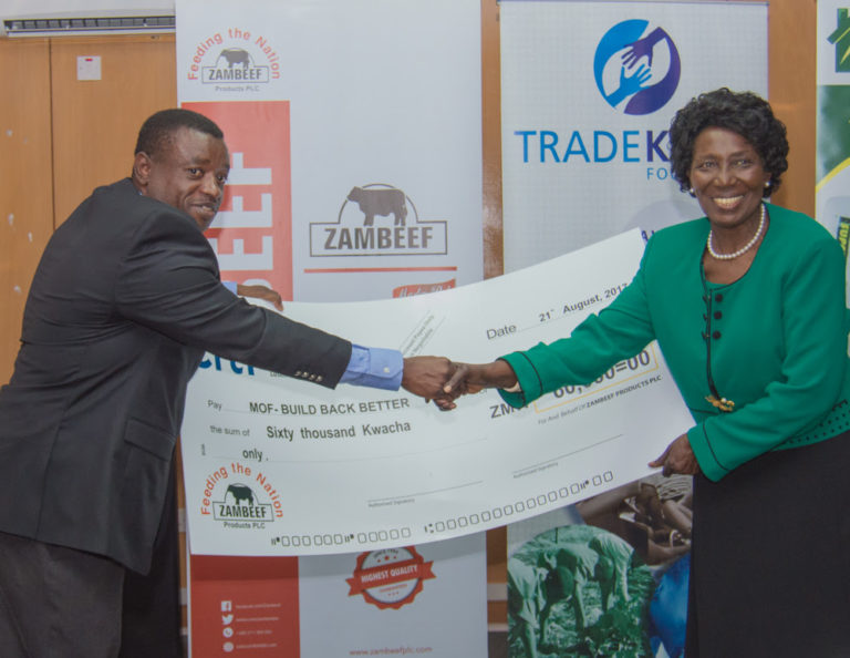 Zambeef donates k60 000 towards the rebuilding of city market