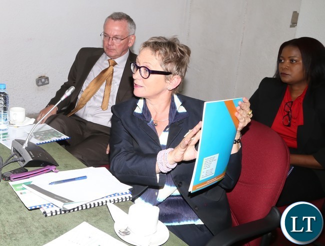 Ina Ruthenberg world Bank Country Manager- Zambia showing the book to Parliamentary Accounts Committeduring during the meeting with Parliamentary Accounts Committee at Parliament Ina Ruthenberg world Bank Country Manager- Zambia showing the book to Parliamentary Accounts Committeduring during the meeting with Parliamentary Accounts Committee at Parliament