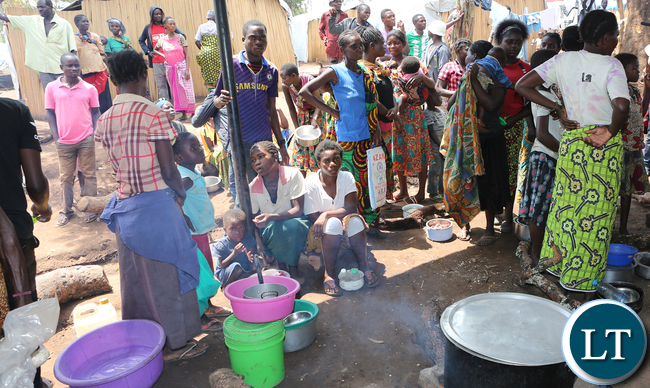 ongo DRC refugees at Kenani camp transit centre in the Nchelenge