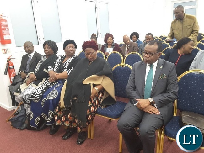 is Excellency Mr. Muyeba Chikonde, Chief Justice Mrs Irene mambilima and wife to the deceased Naomi Alikipo