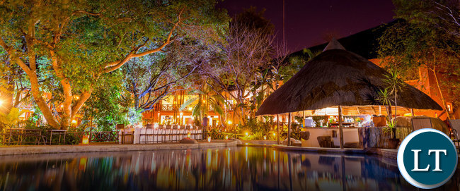 Night View of Kafue River Cliff Hotel-Pictures courtesy of aha.co.za