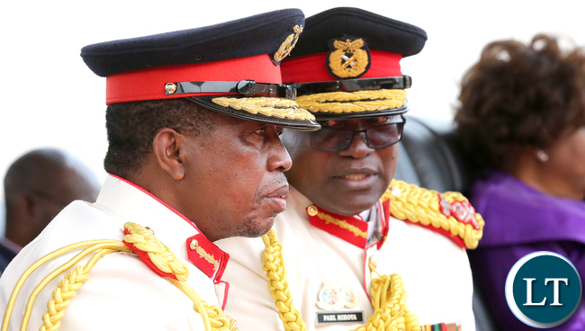 President Edgar Lungu Commander in Chief at parade in Arakan Baracks