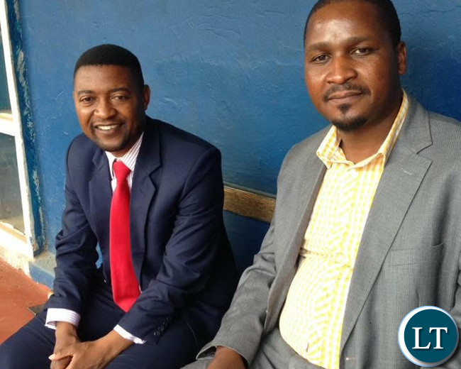 Keith Mweemba and Pep President Sean Tembo