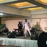 Blake on stage