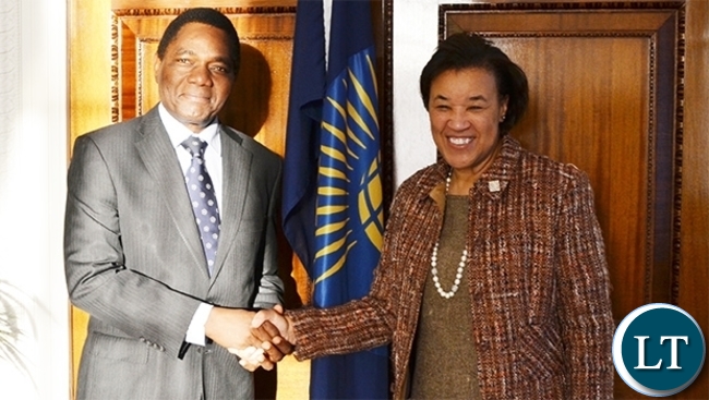 HH meets Commonwealth Secretary General Baroness Patricia Scotland