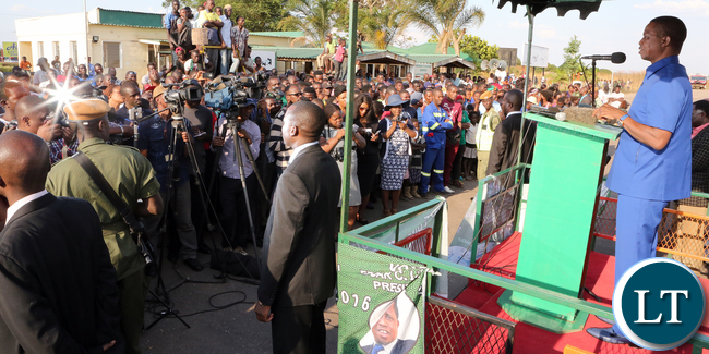 President Edgar Lungu at Solwezi Airport address 0195_1