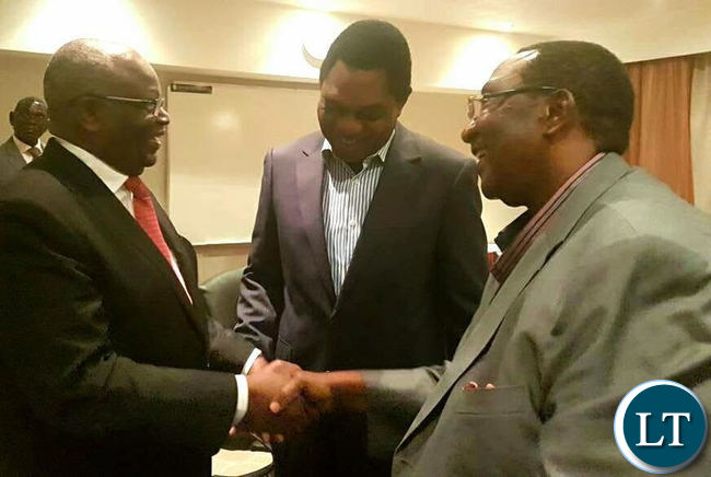 UPND Members meeting with Commonwealth special envoy Professor Ibrahim Gambari