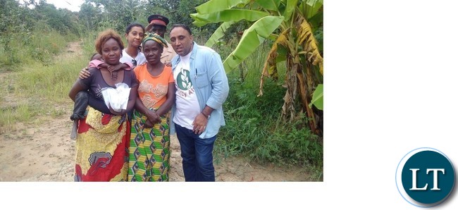 Humanity Africa Chief Executive Officer Bhupinder Singh Baidwan with some farmers in Mkushi.