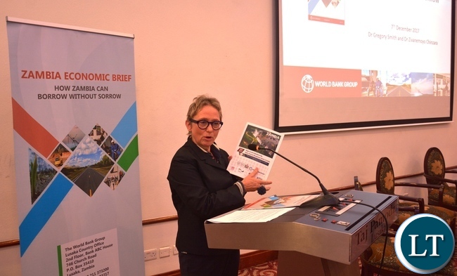 World Bank Country Manager Ina Ruthenberg explains on the book called Zambia Economic Brief shortly before the World Bank Launches of the tenth of Zambia Economic Brief at Pamondzi Hotel World Bank Country Manager Ina Ruthenberg explains on the book called Zambia Economic Brief shortly before the World Bank Launches of the tenth of Zambia Economic Brief at Pamondzi Hotel