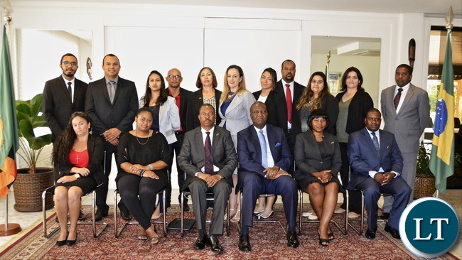 Mutati with Zambian Embassy Staff in Brasilia