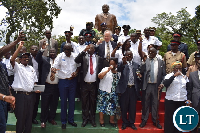 The unveiling of the Harry Mwaanga statue at Choma Museums