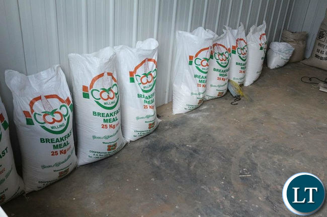 Some of the Mealie meal produced by the Plant