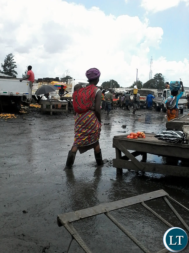 Dirty Trading Places with poor sanitation and drainage