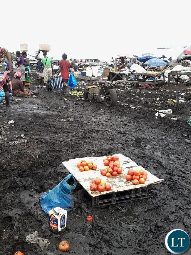 Dirty Trading Places with poor sanitation and drainage