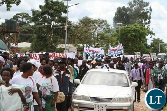 Anti-Kalaba march in Mansa