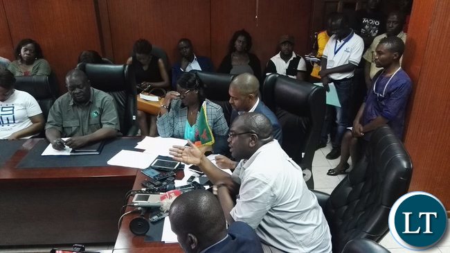Dr Chilufya speaking during Sunday's press briefing
