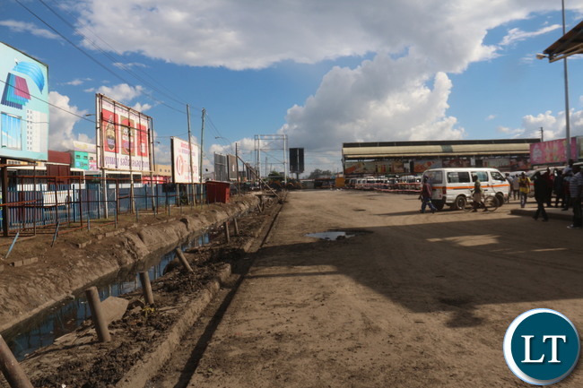 Lumumba drainage along City Market bus station after the Army clean up