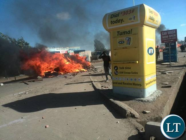 Kanyama Riots this morning