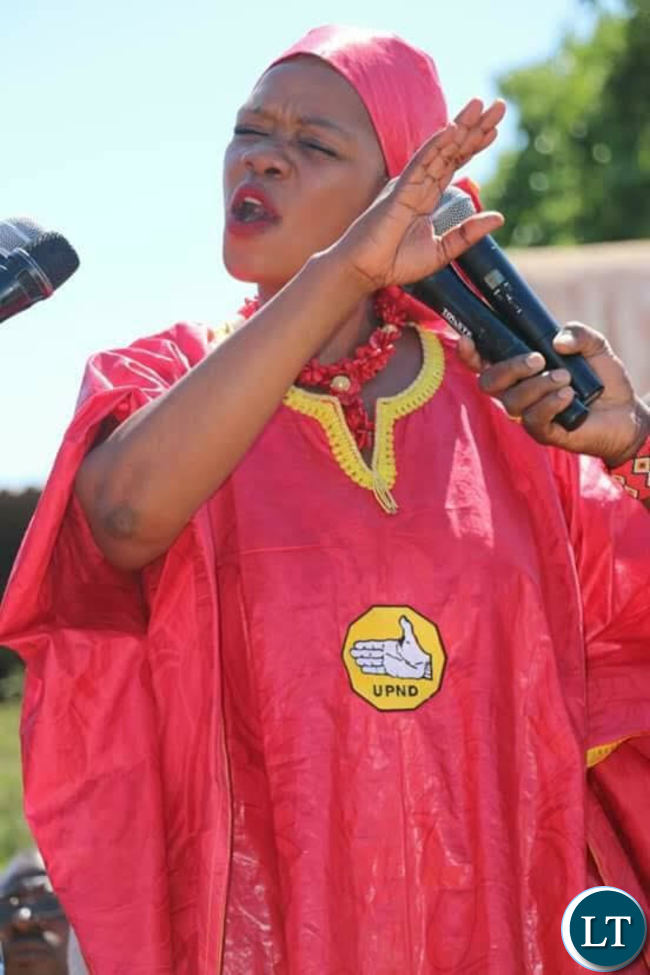 UPND Chairperson for Strategy and Mobilisation Sylvia Masebo