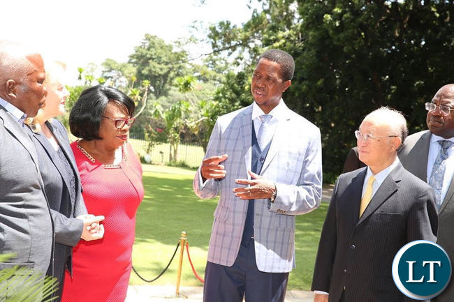 President Edgar Lungu when the Director General of the International Atomic Energy Agency Dr. Yukiya Amano paid a courtesy call on him at State House on Wednesday, 24th January, 2018. Pictures by Thomas Nsama/State House