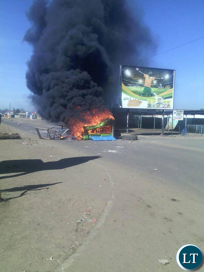 Kanyama Riots this morning