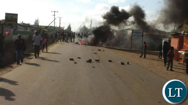 Kanyama Riots this morning