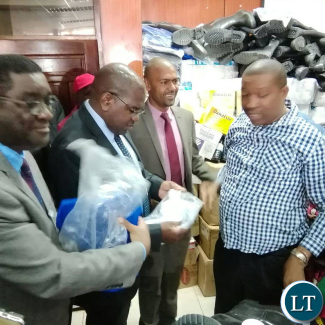 Health Minister Dr Chitalu Chilufya and his Local Government counterpart Vincent Mwale by UPND deputy secretary general Patrick Mucheleka Health Minister Dr Chitalu Chilufya and his Local Government counterpart Vincent Mwale by UPND deputy secretary general Patrick Mucheleka