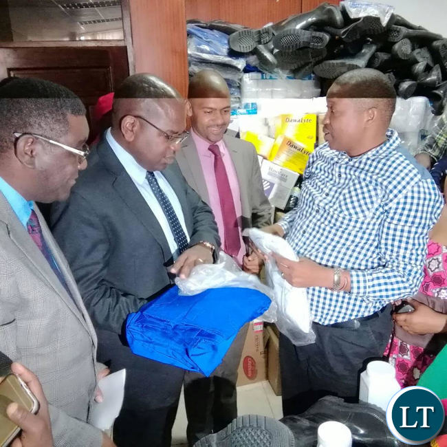 Health Minister Dr Chitalu Chilufya and his Local Government counterpart Vincent Mwale by UPND deputy secretary general Patrick Mucheleka